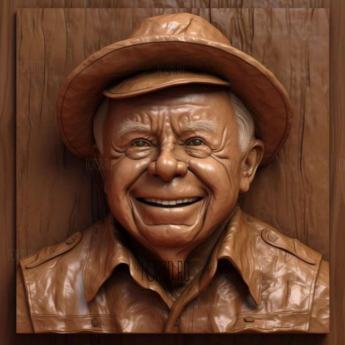 Mickey Rooney 1 stl model for CNC